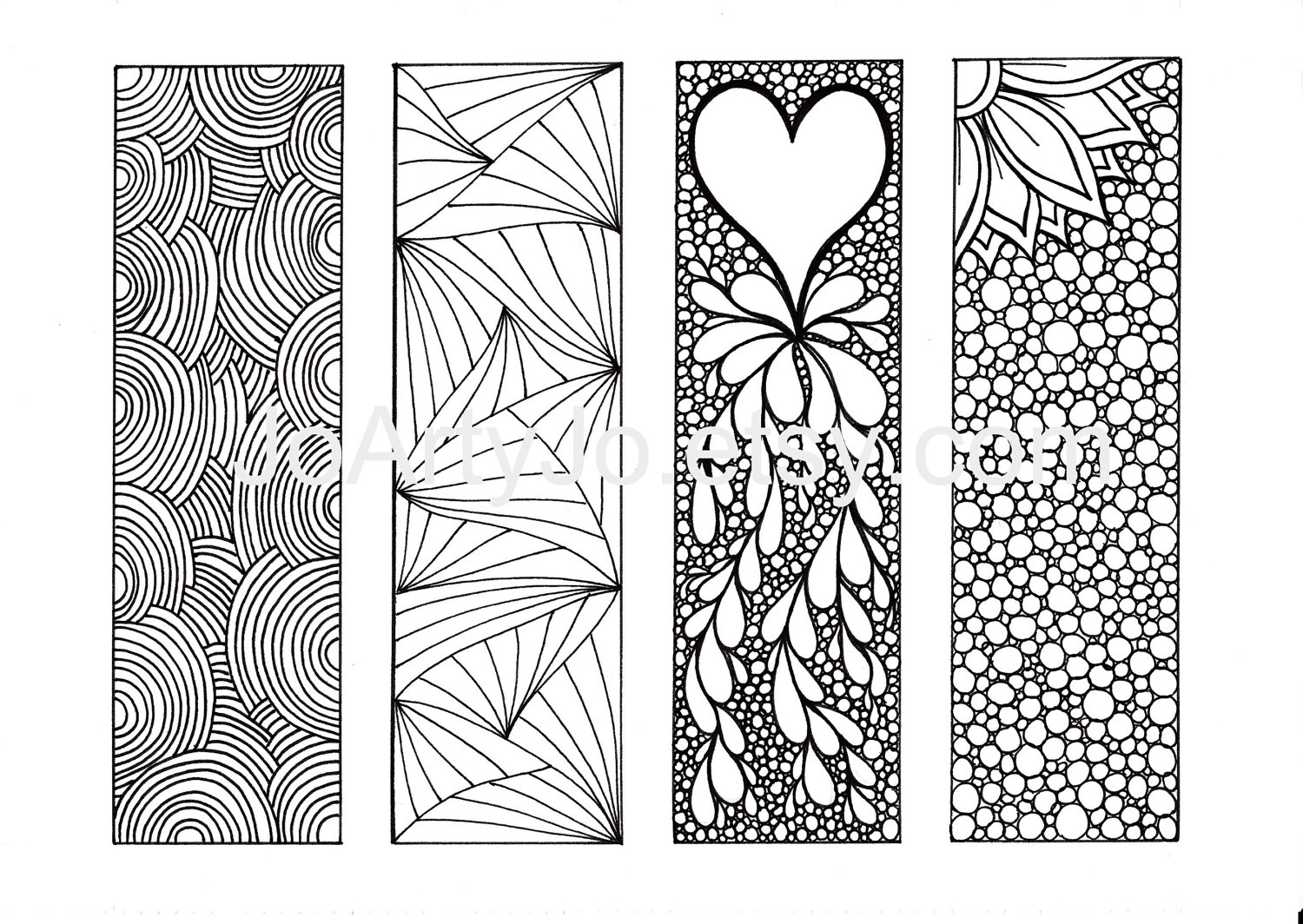 Printable Coloring Bookmarks