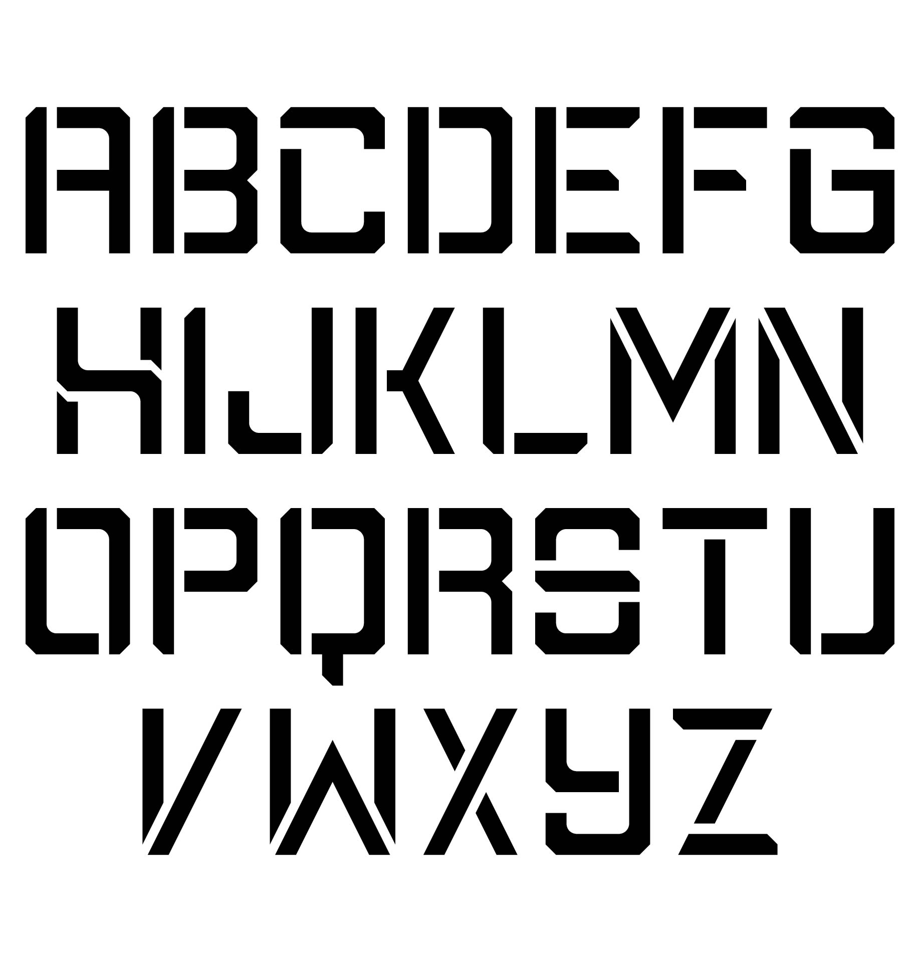fonts alphabet
