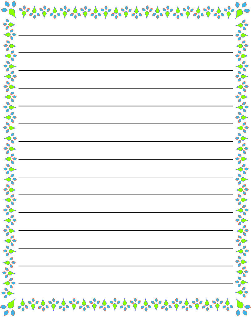 5 Best Free Printable Christmas Border Lined Writing Paper Printablee