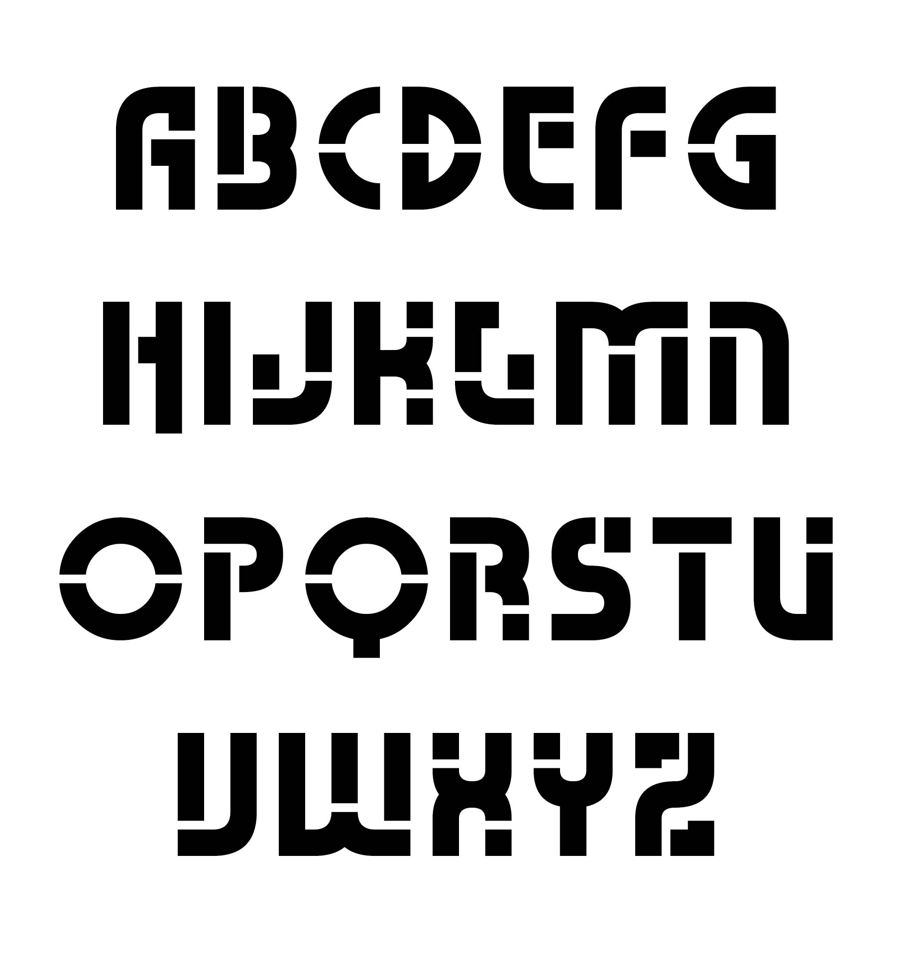 Medium Alphabet Stencils Printable