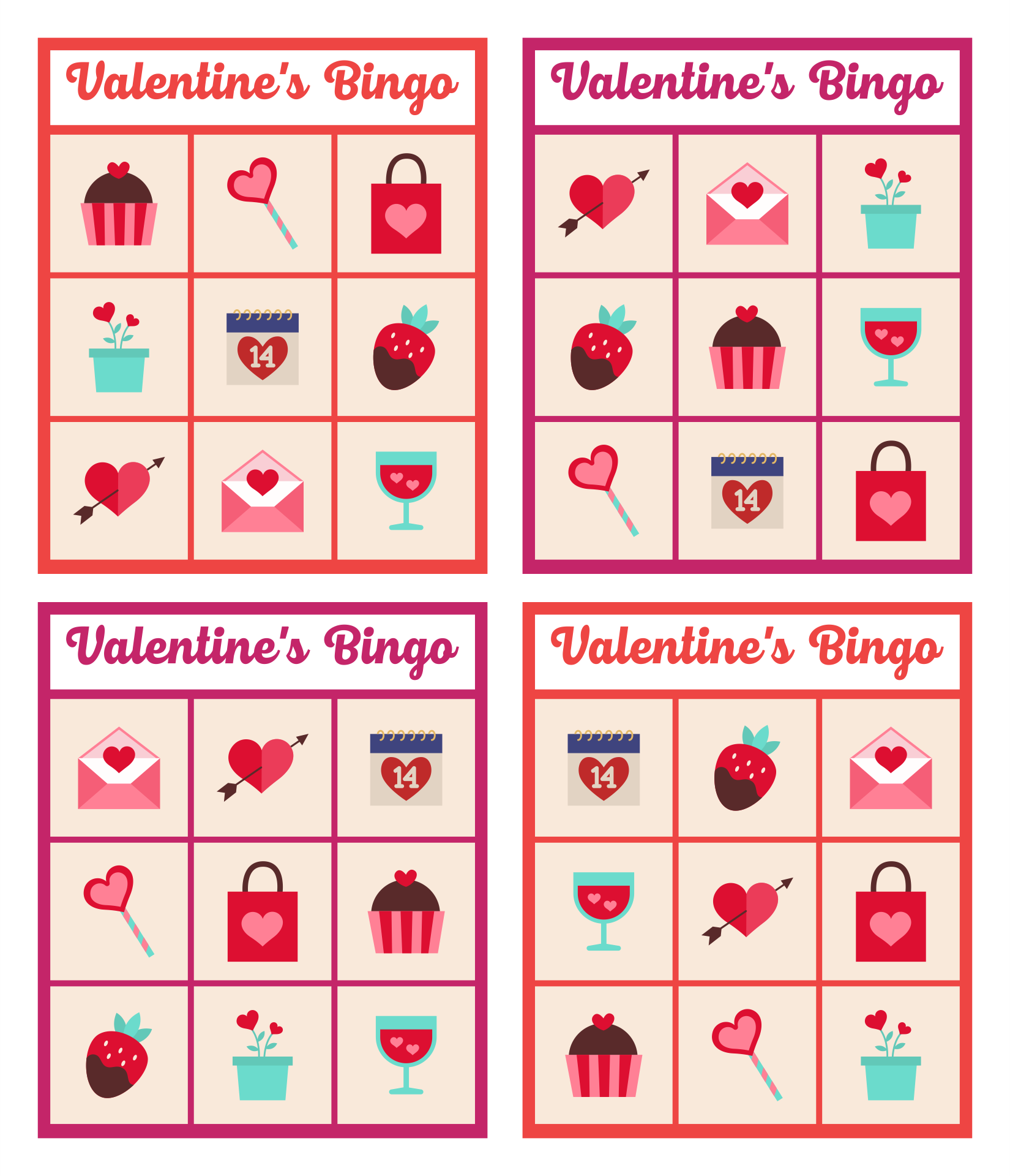 8 Best Printable Blank Valentine s Day Bingo PDF For Free At Printablee