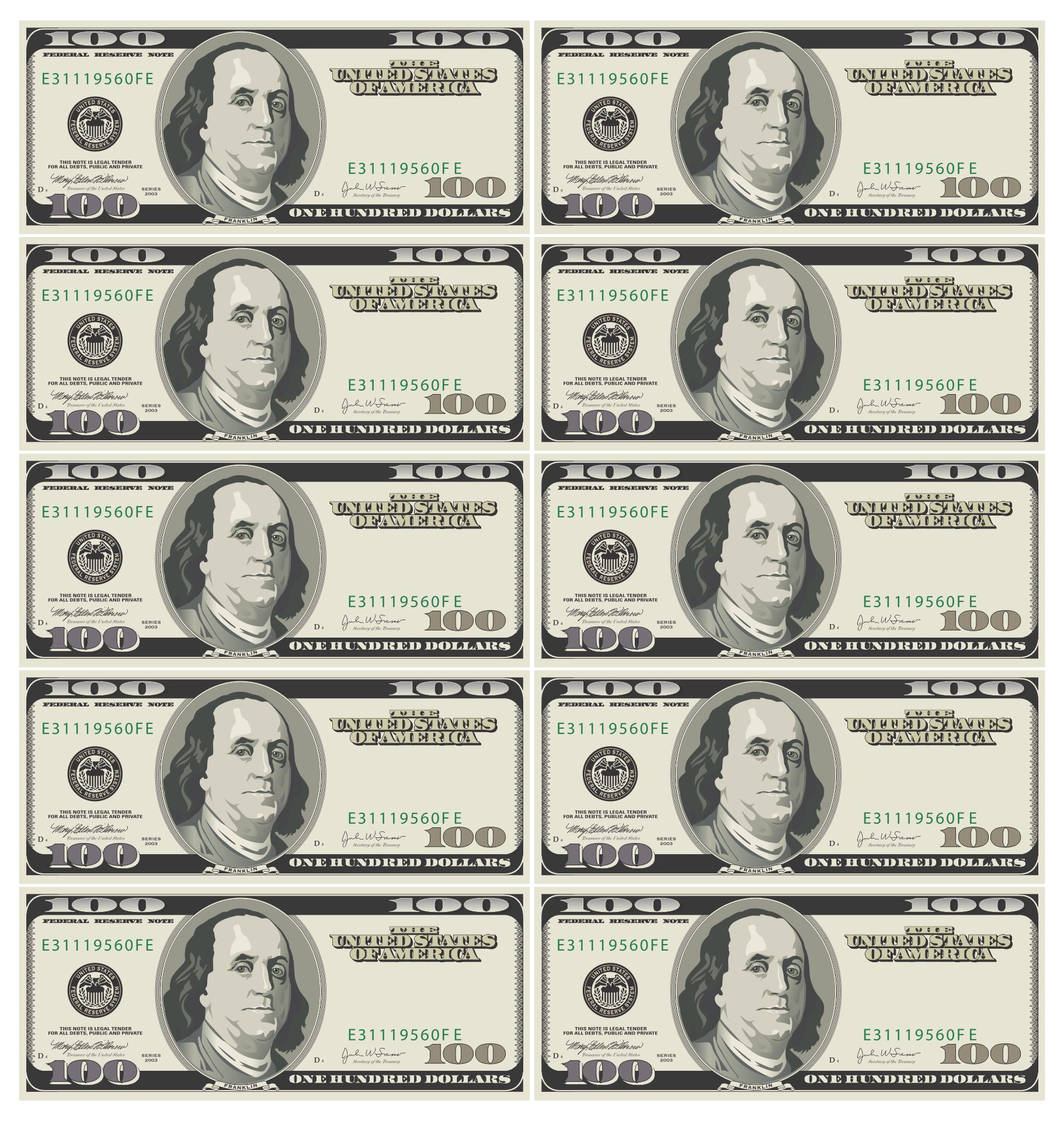 Printable Fake Money Templates Download PDF & Print for Free