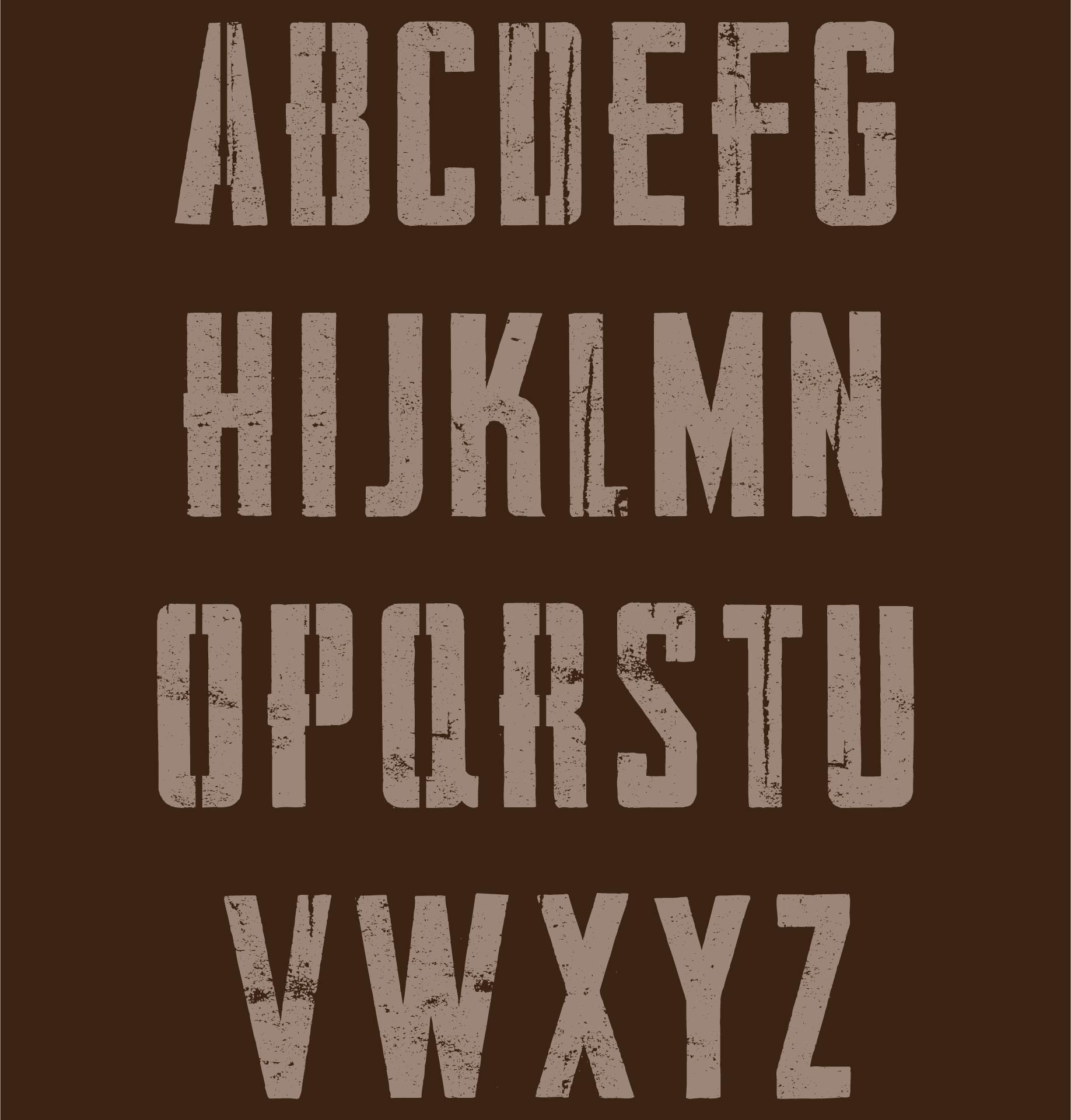 Medium Alphabet Stencils