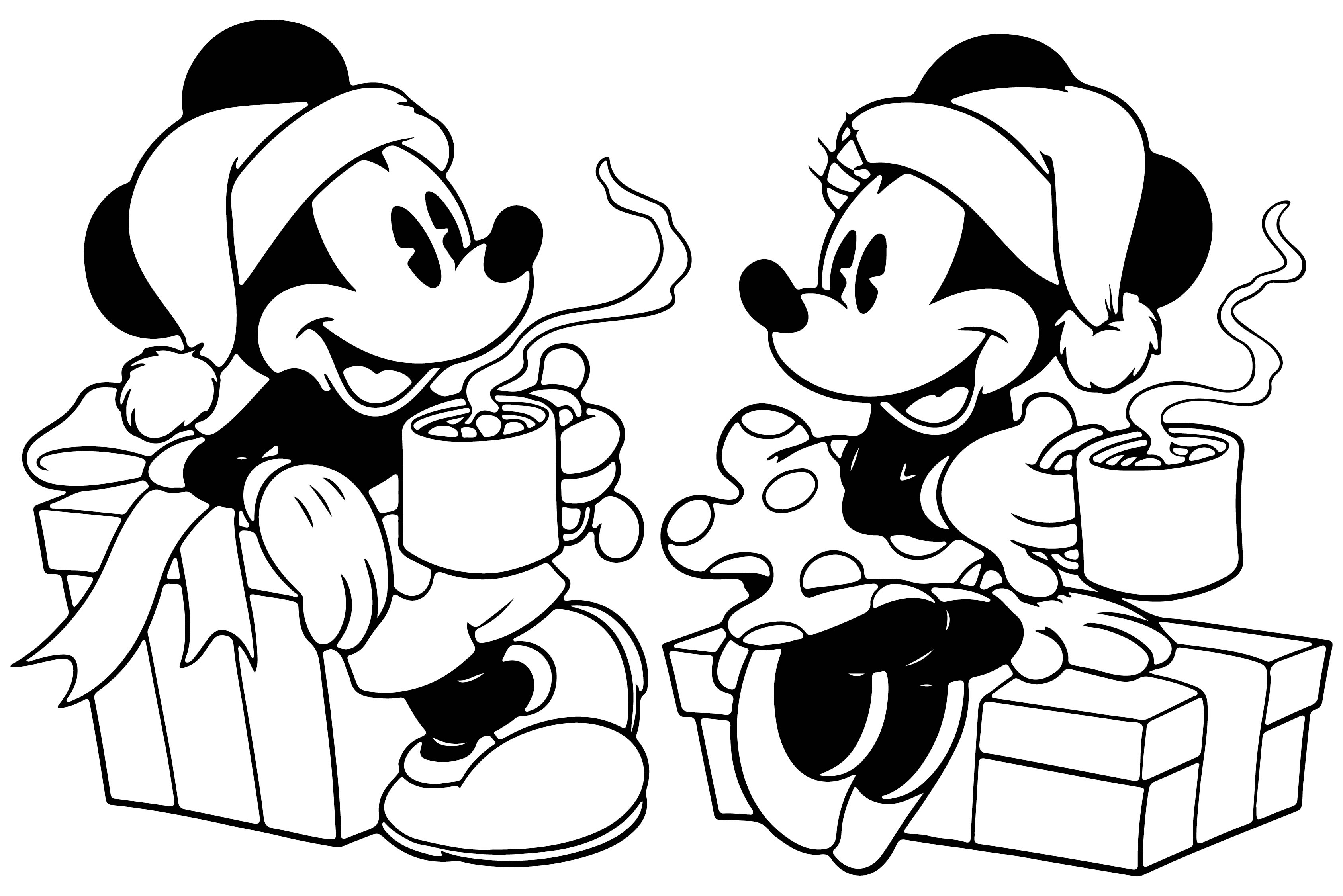 6 Best Mickey Mouse Christmas Free Printable Coloring Sheets