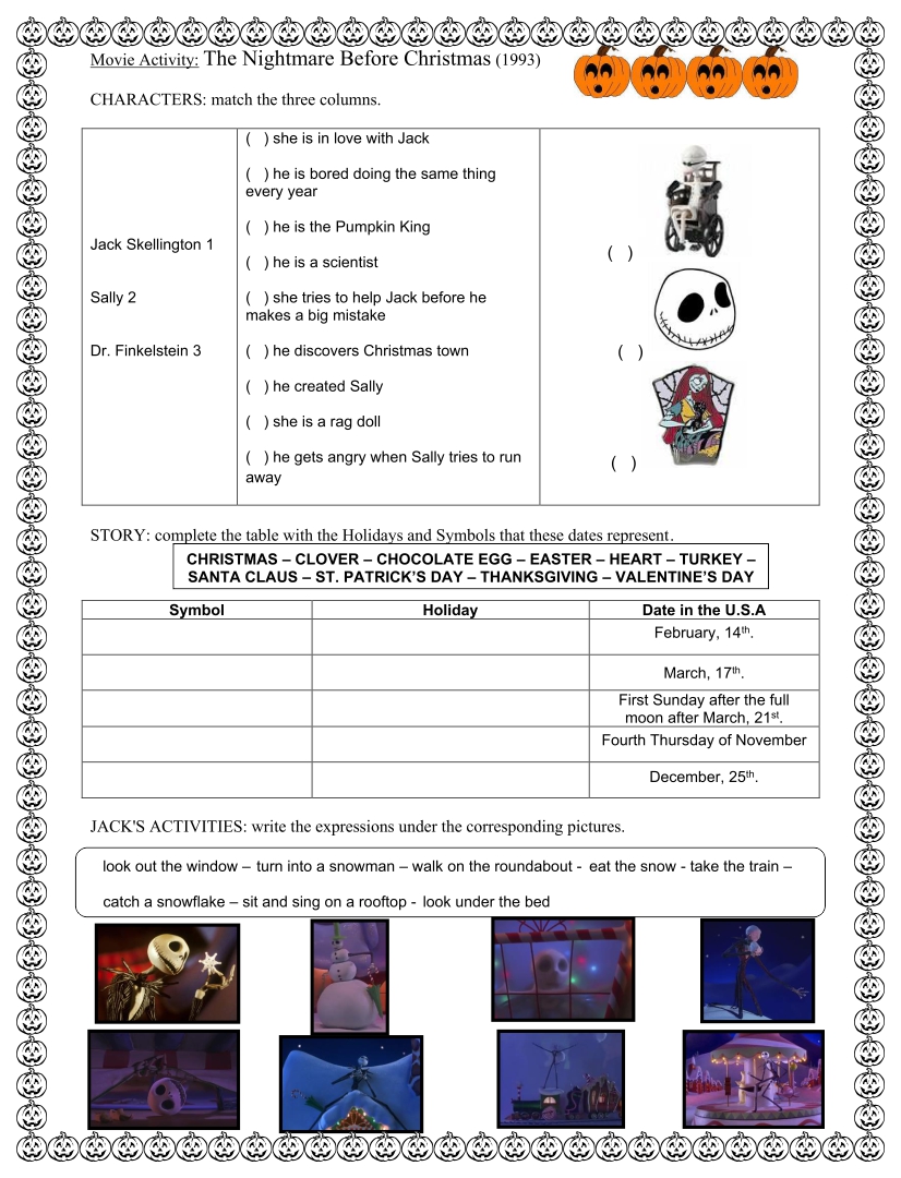 Nightmare Before Christmas Activities 10 Free PDF Printables Printablee