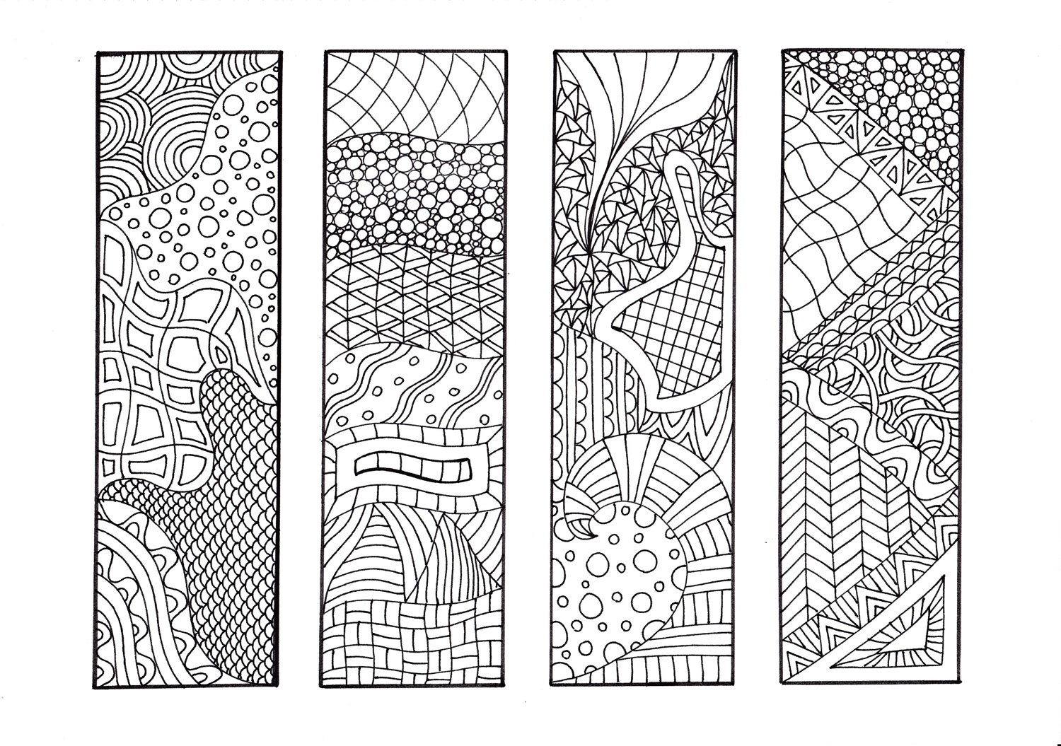 Printable Coloring Bookmarks