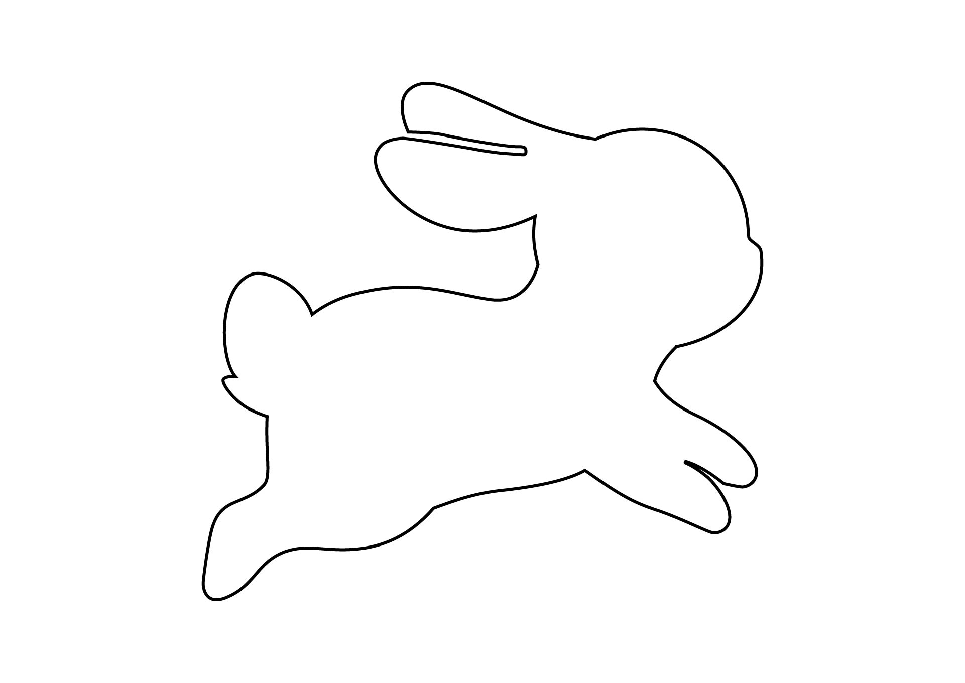 7 Best Free Printable Easter Bunny Black Printablee