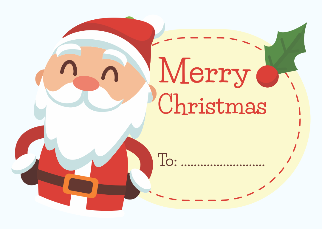 Free Printable Christmas Gift Tags With Santa Claus And Reindeer Free