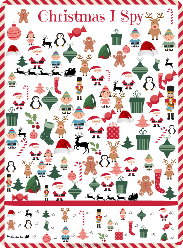 Printable I Spy Christmas Game