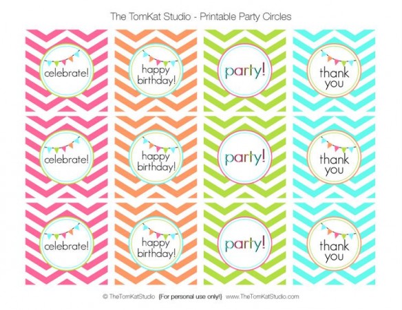 Printable Party Circle S Birthday