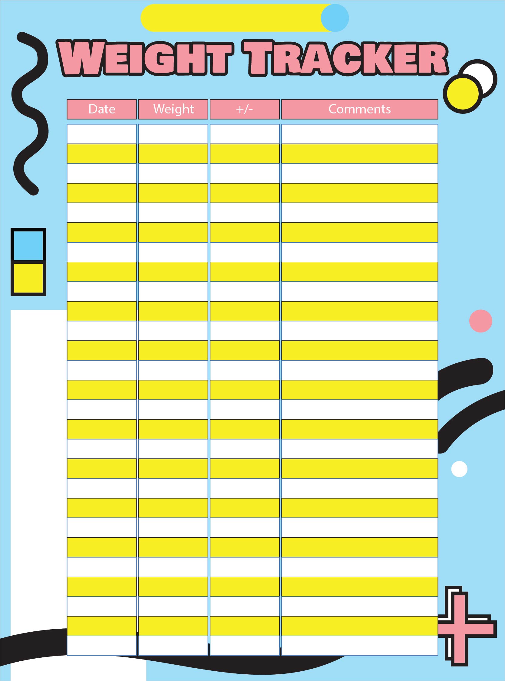 Weight Loss Logs Charts