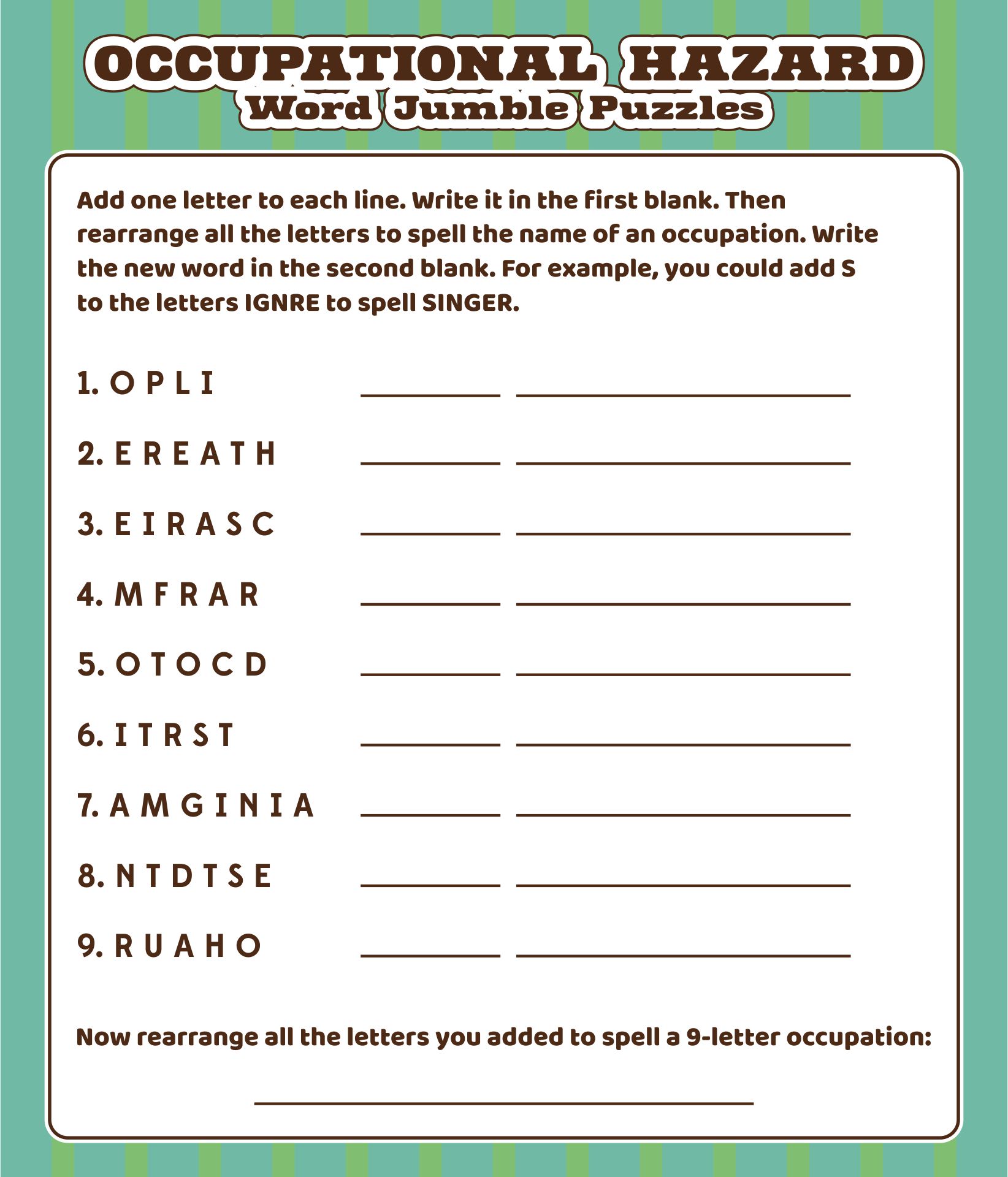 jumble word game printable