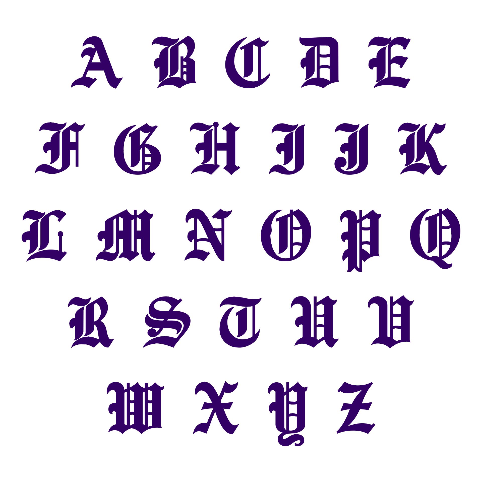 5 Best Images of Printable Old English Alphabet A-Z - Gothic Old ...