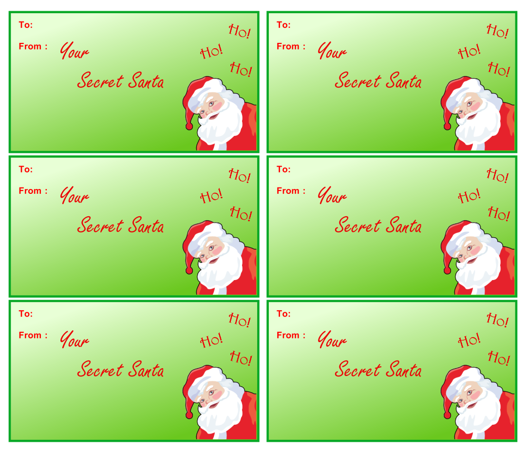 Christmas Tags From Santa - 8 Free PDF Printables | Printablee