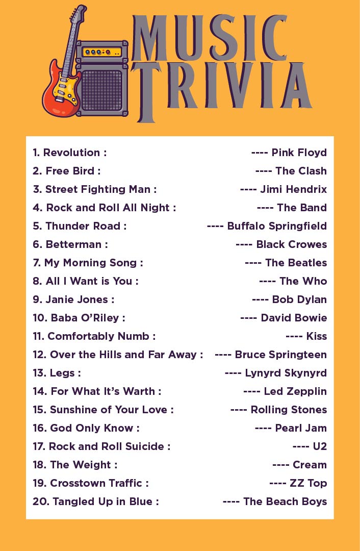 Music Trivia Questions And Answers 2025 Jessica D Davis