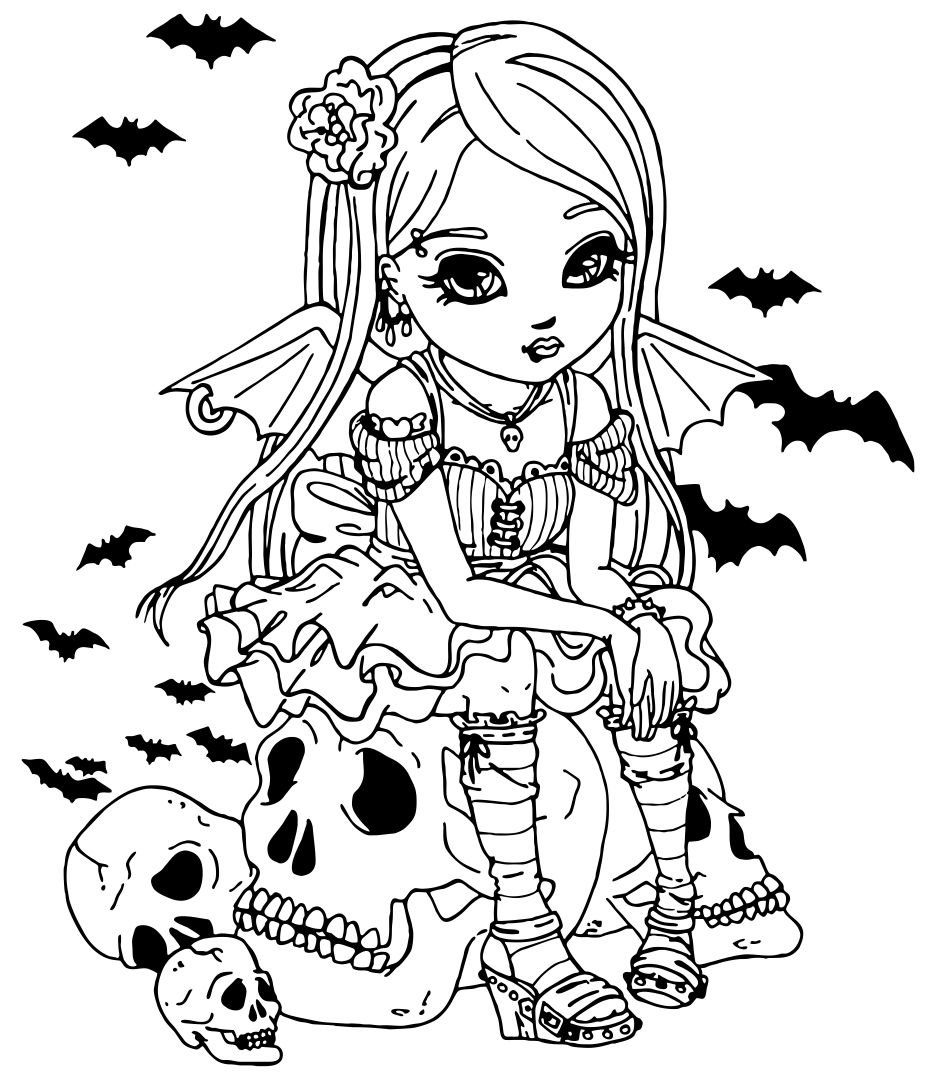 Easy Adult Halloween Coloring Pages