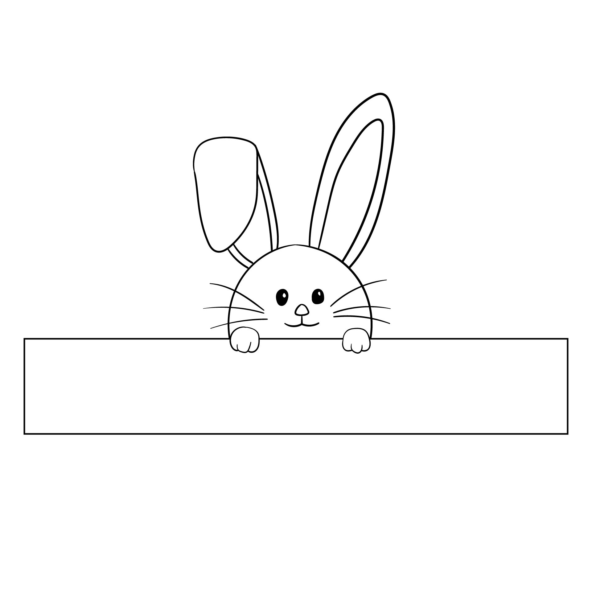 Printable Easter Bunny Mask Parts