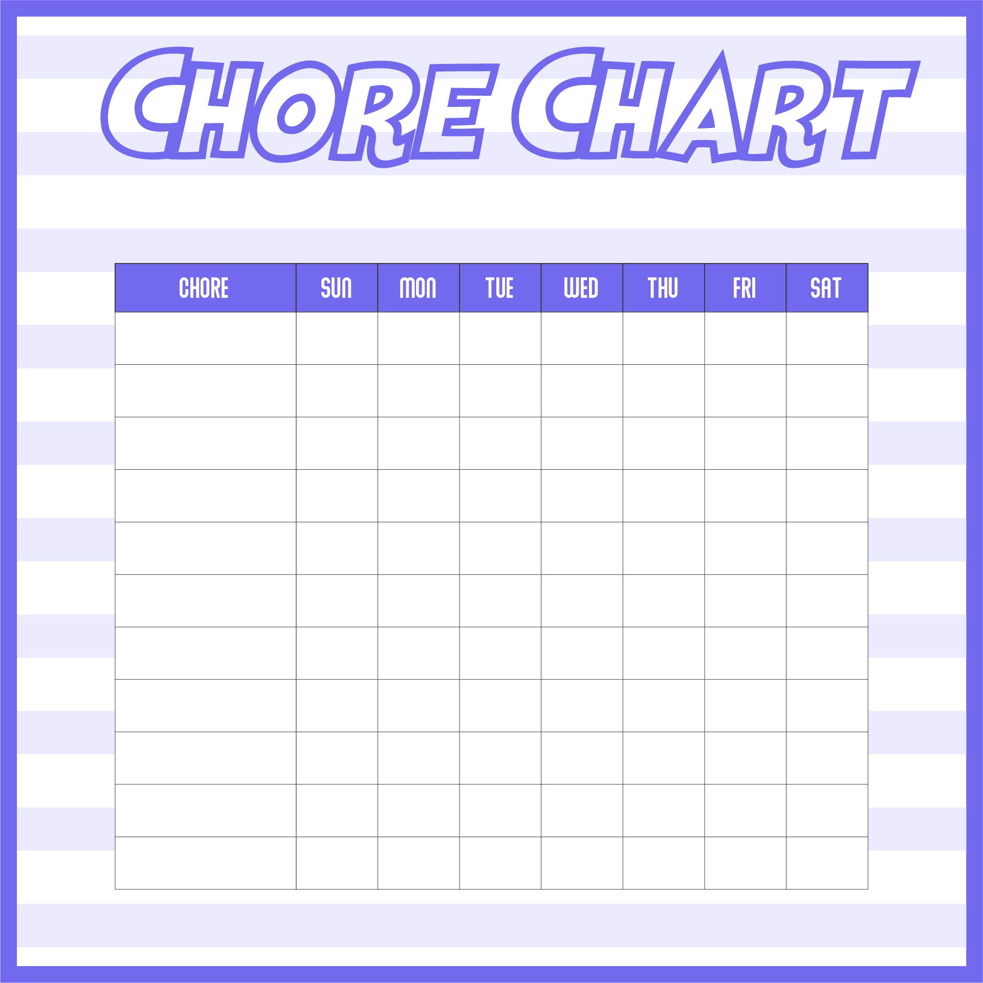 Free Printable Blank Chart Templates
