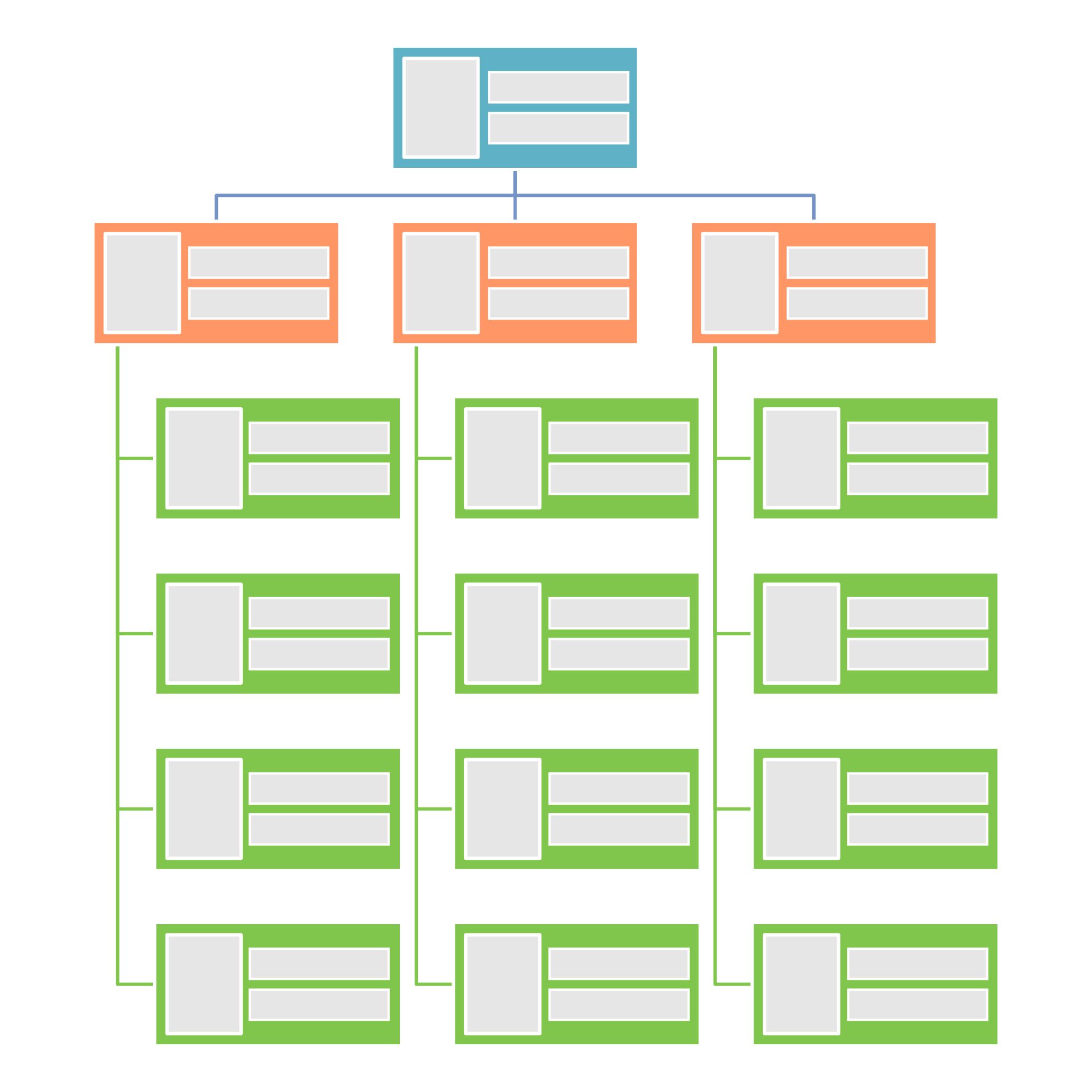 Organizational Chart Template  Printable