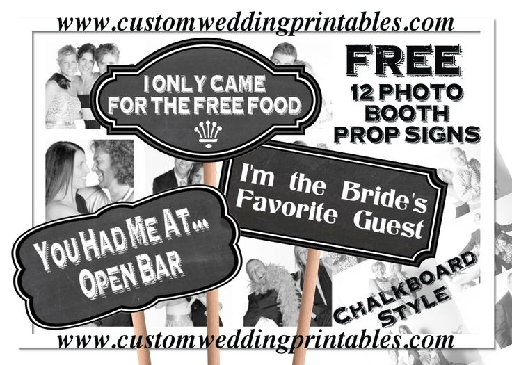 Printable Photo Booth Props Signs