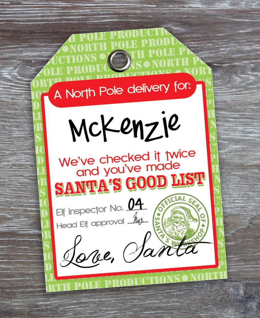 Printable Santa Tags