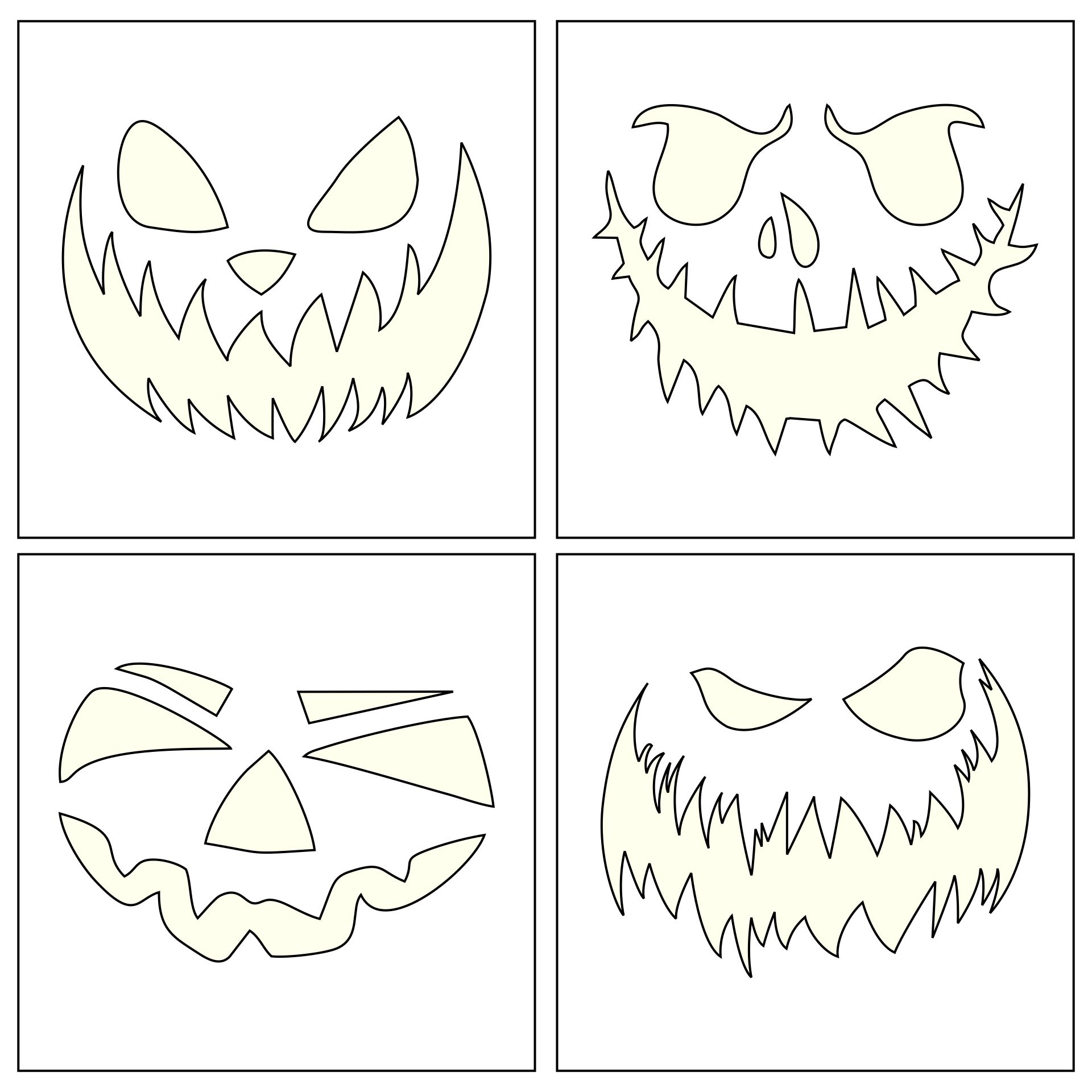 Halloween Stencils Cut Out 15 Free PDF Printables Printablee