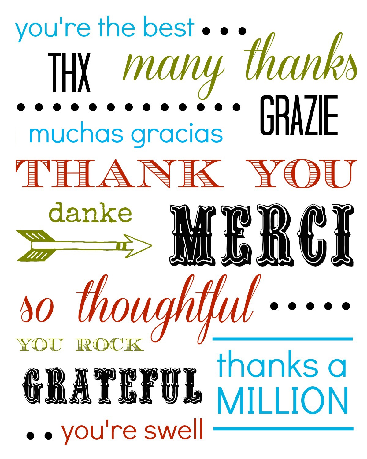 Printable Thank You Cards