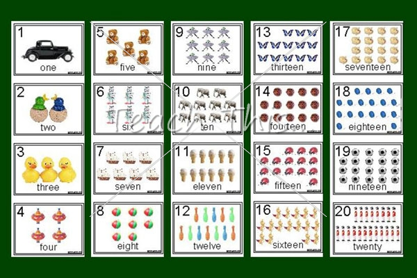 Preschool Number Chart 1 20