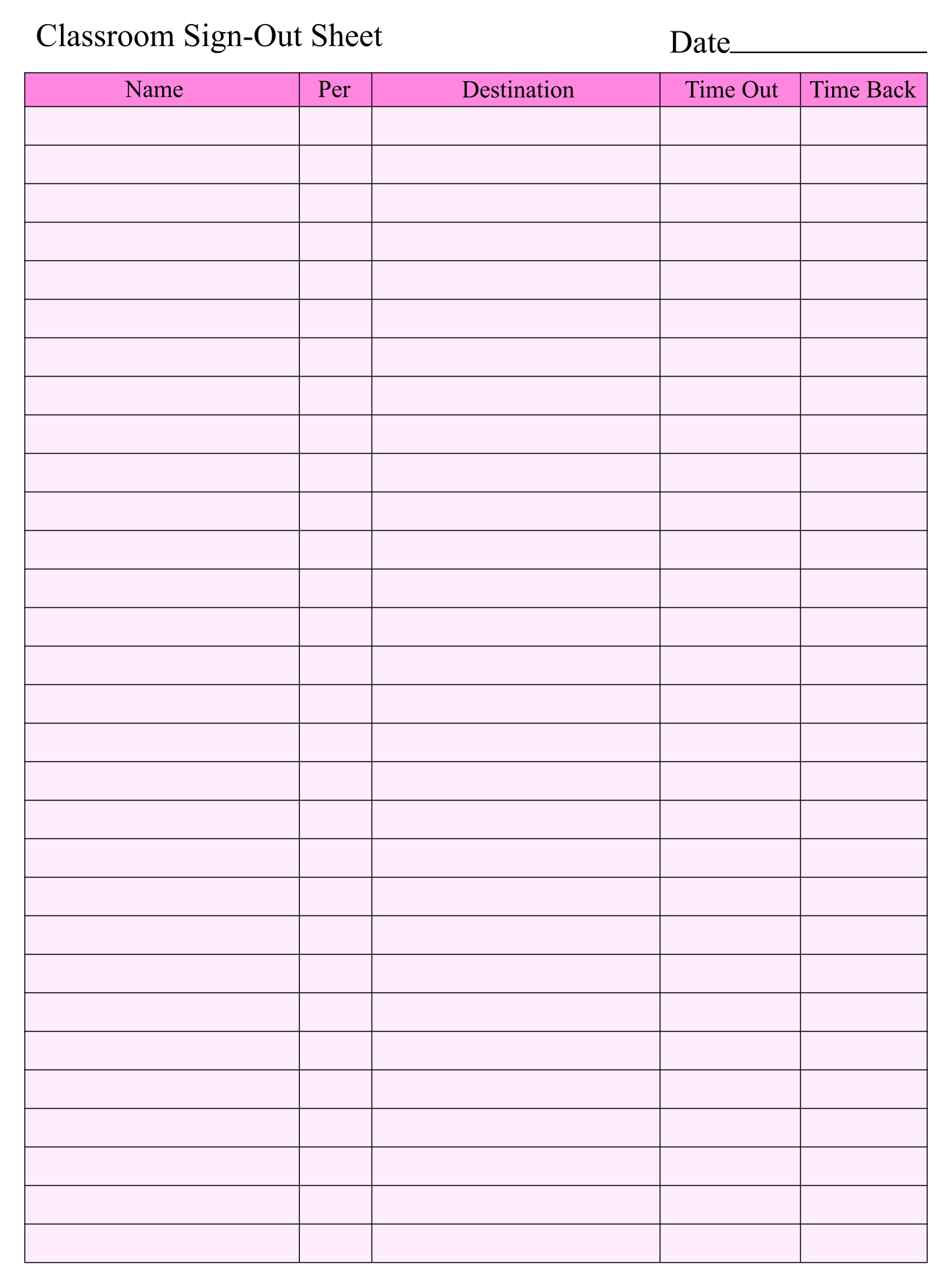 10 Best Sign Out Sheet Template Printable PDF For Free At Printablee