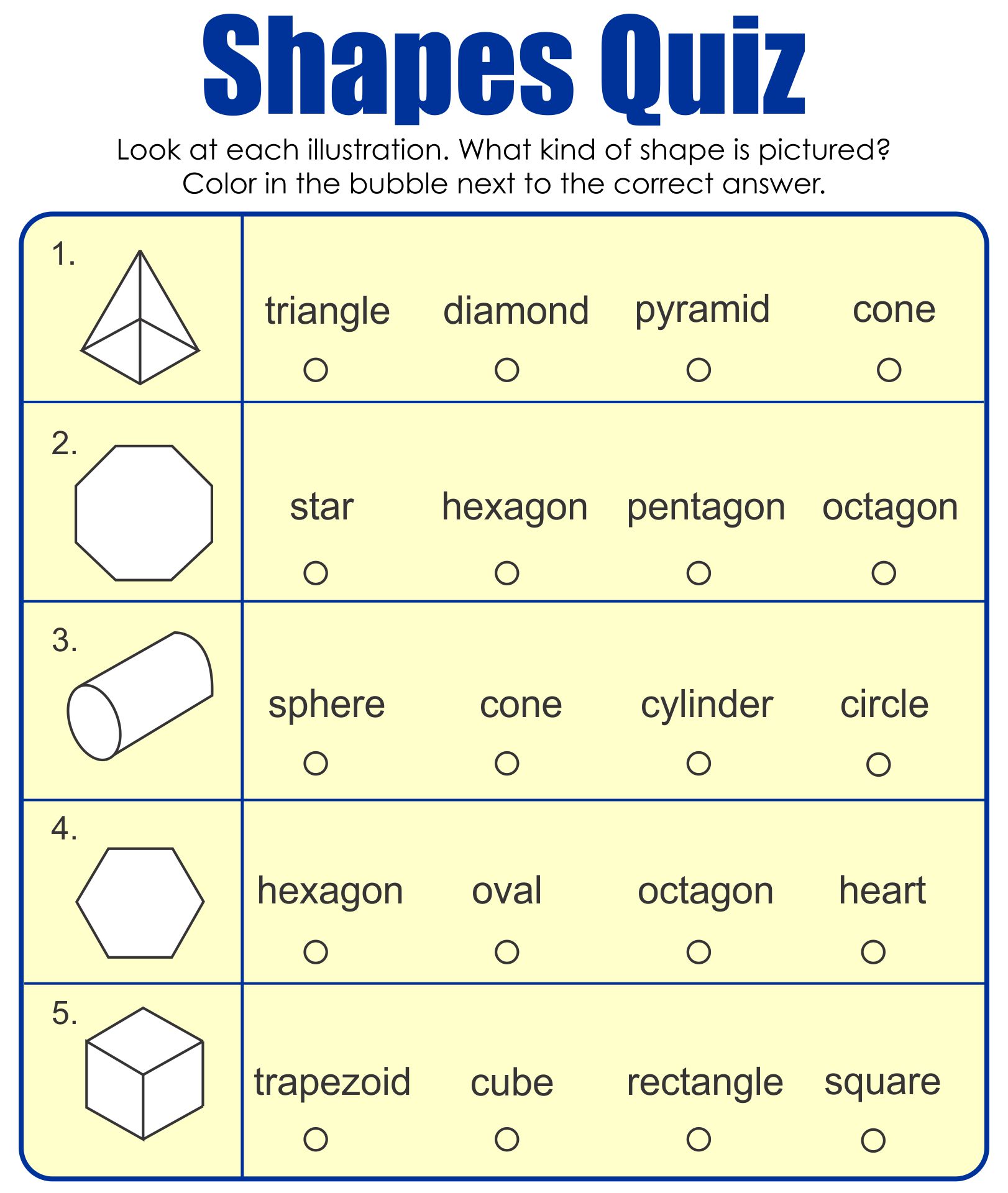 4 best 3d shapes worksheets printables kindergarten