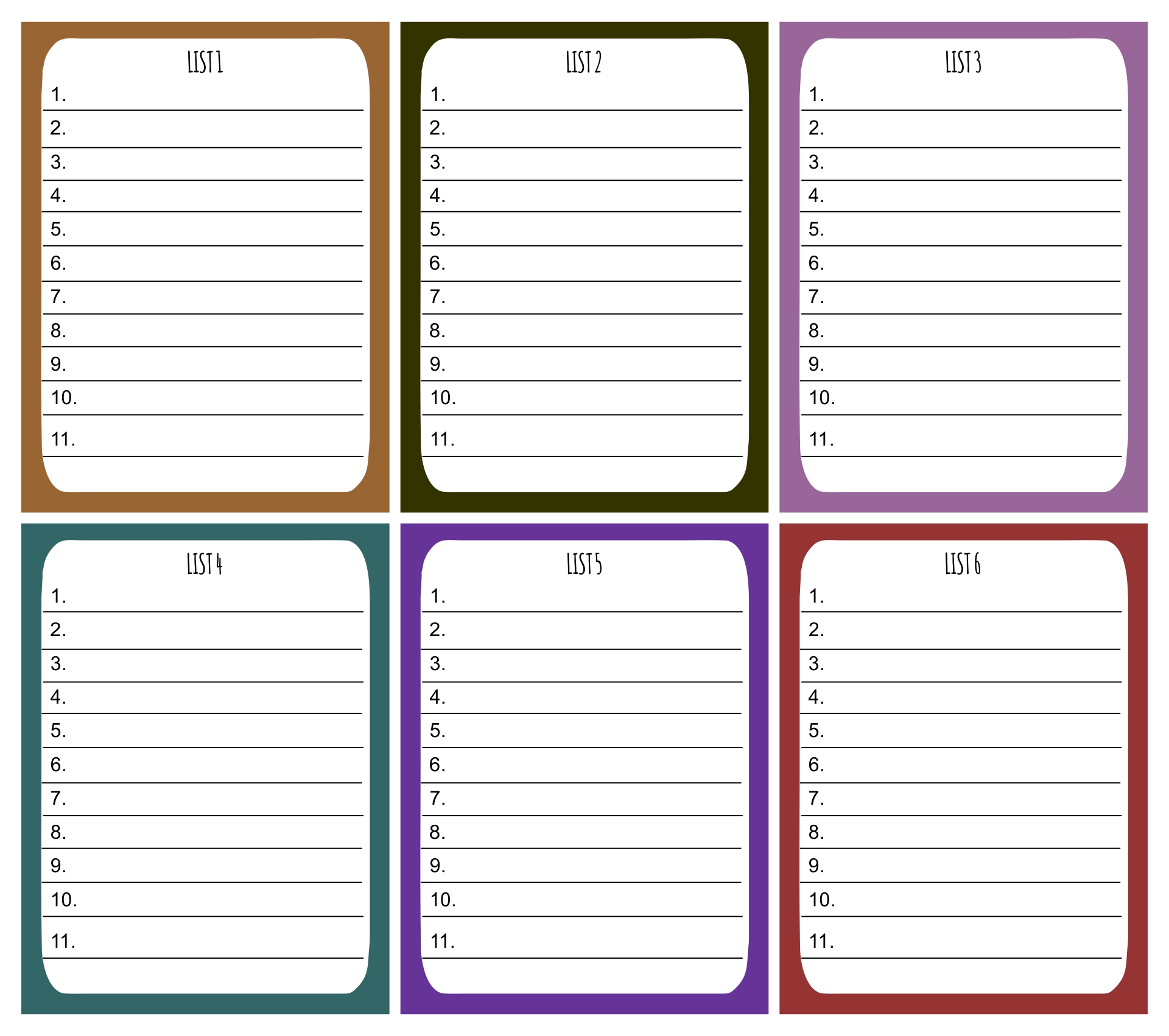 printable scattergories lists for kids