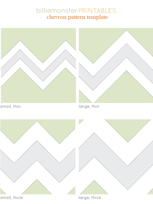 Printable Chevron Pattern Template