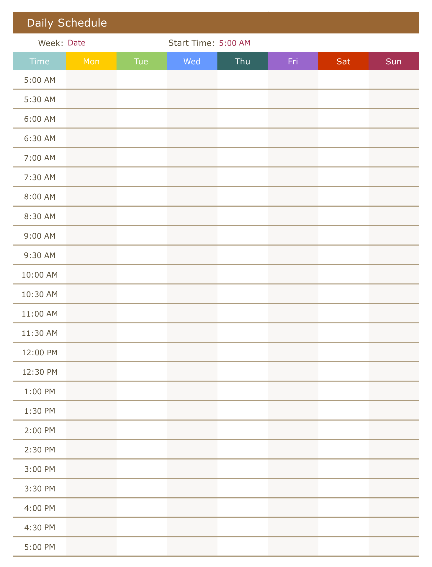 printable daily schedule pdf