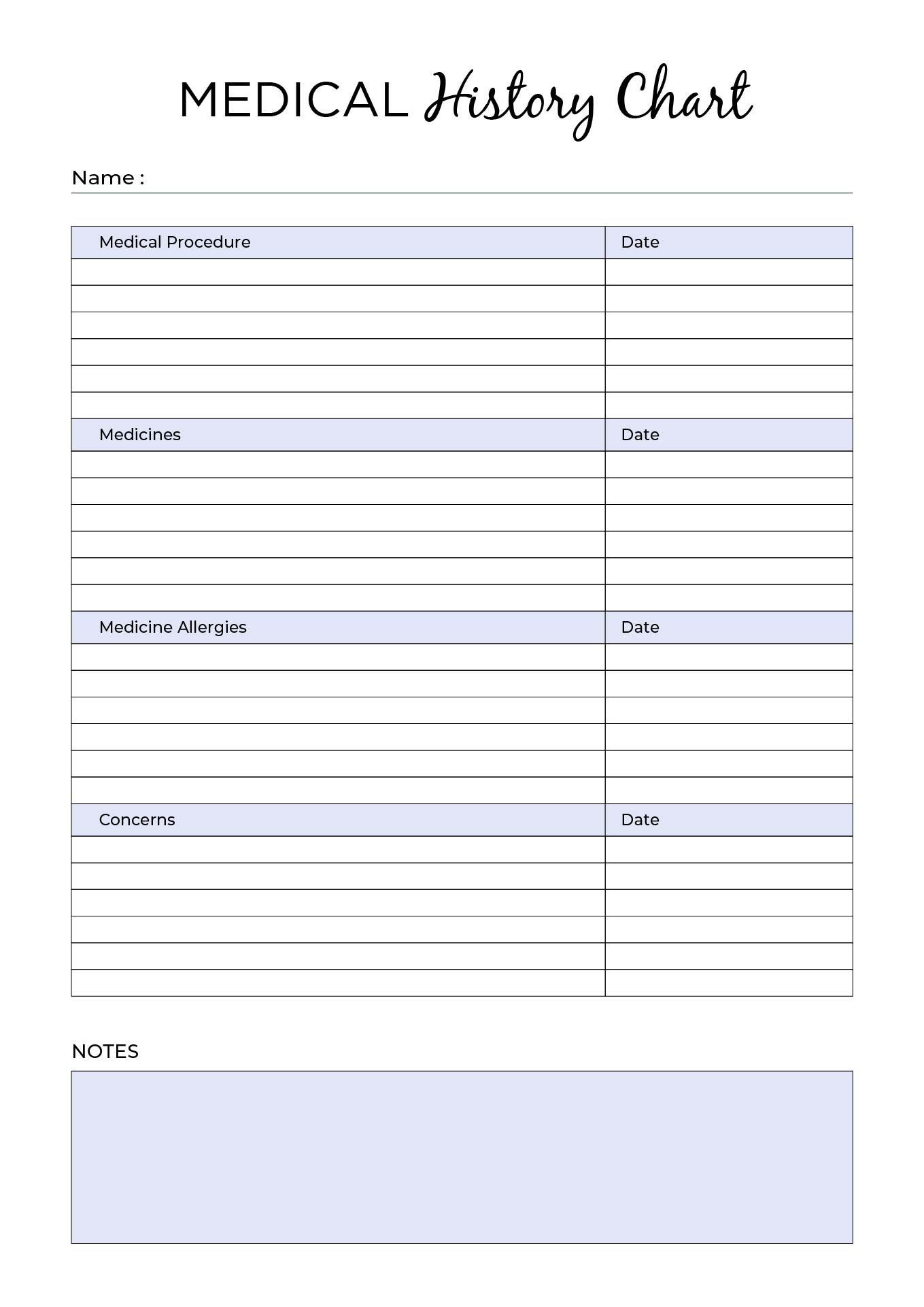 6 Best Images Of Free Printable Medical Forms Charts