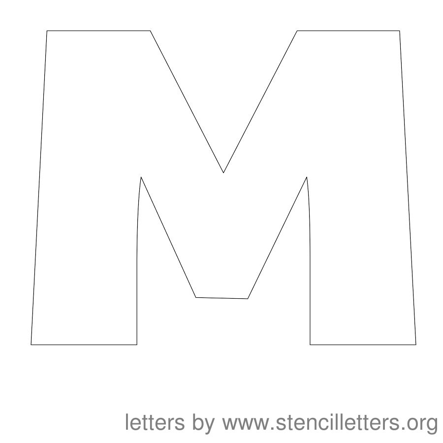 Letter M Stencil Printable