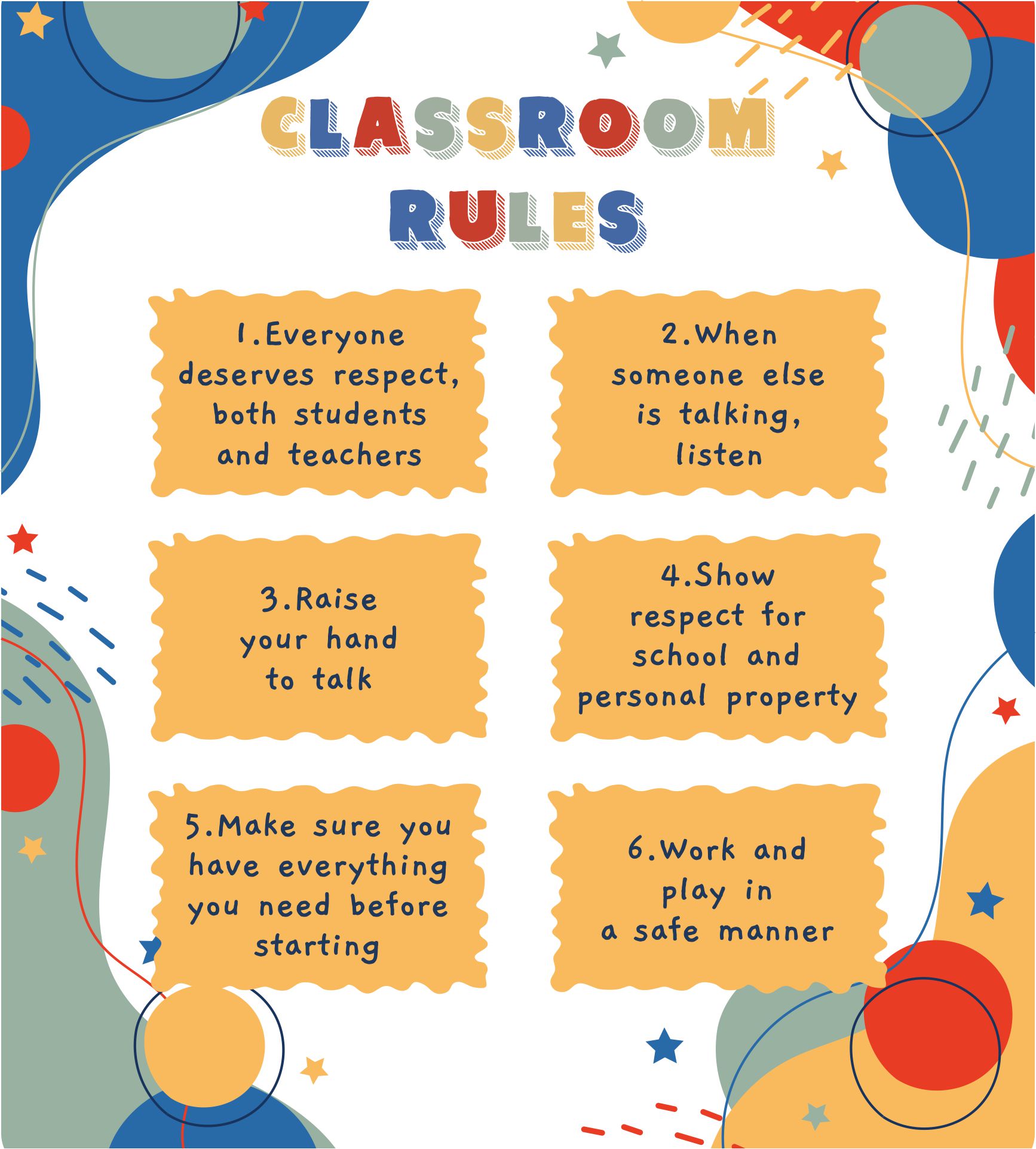 Teacher Printables Classroom Rules