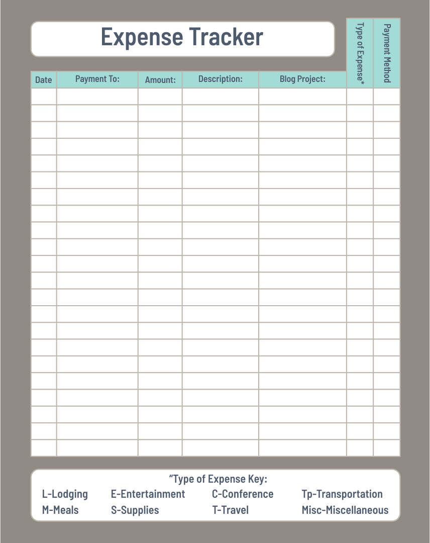 monthly expense tracker excel template