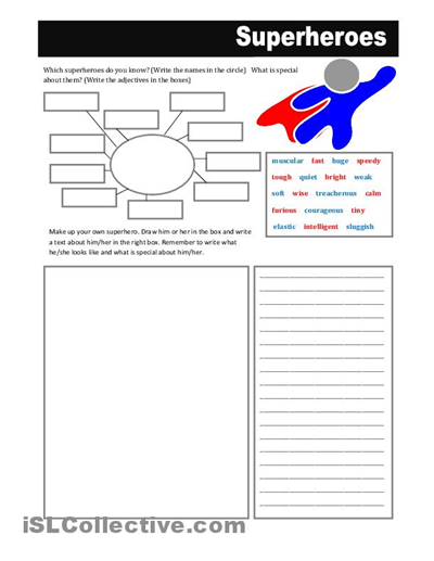 Superhero School Worksheets Elementary