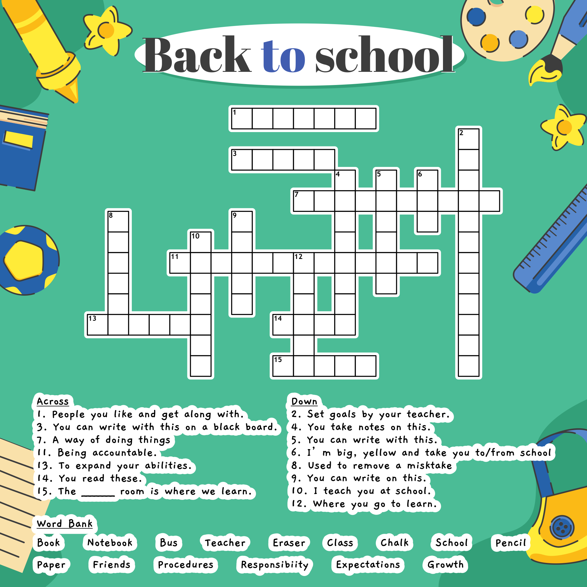 4 Best Back To School Puzzles Printable PDF For Free At Printablee