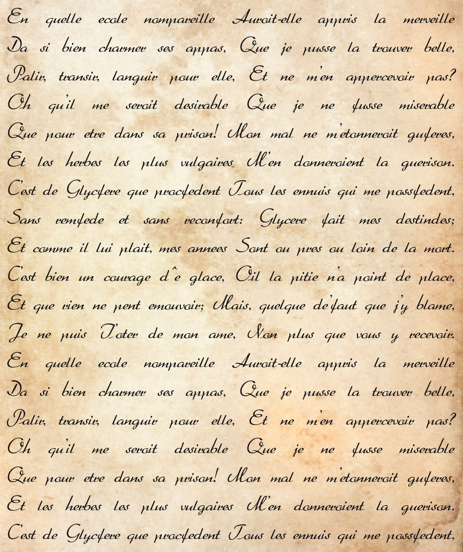 Printable French Script Paper