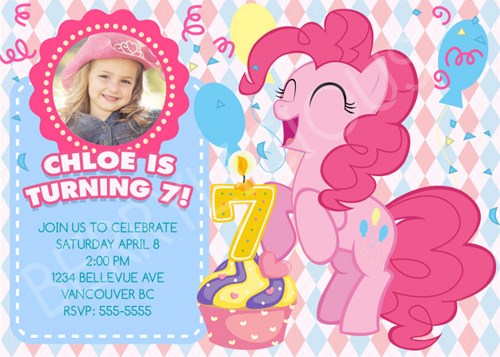 My Little Pony Birthday Invitation Card