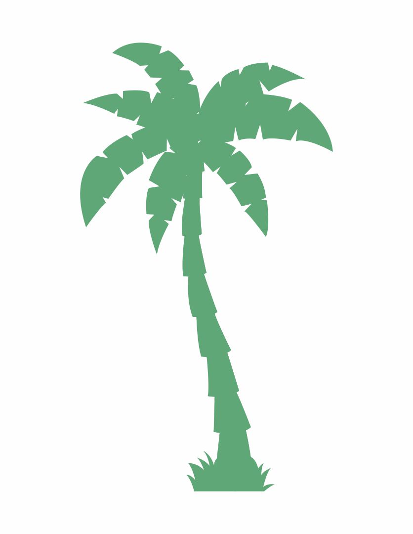 Printable Palm Tree Stencil