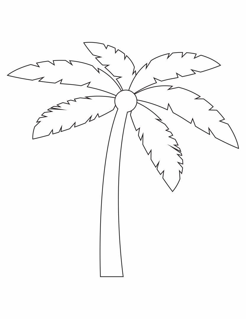 Printable Palm Tree Stencil