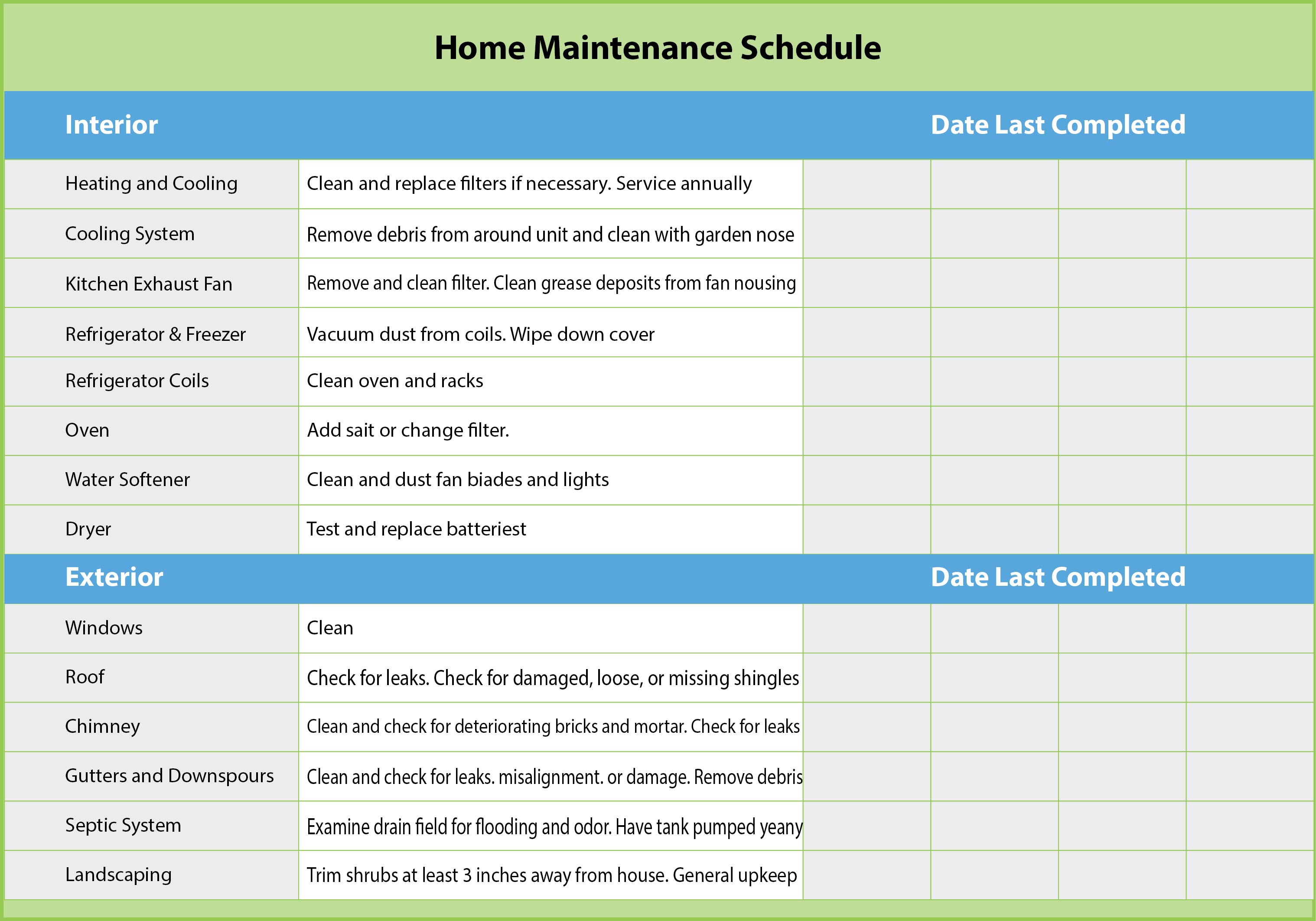 Garden Maintenance Schedule Template Fasci Garden