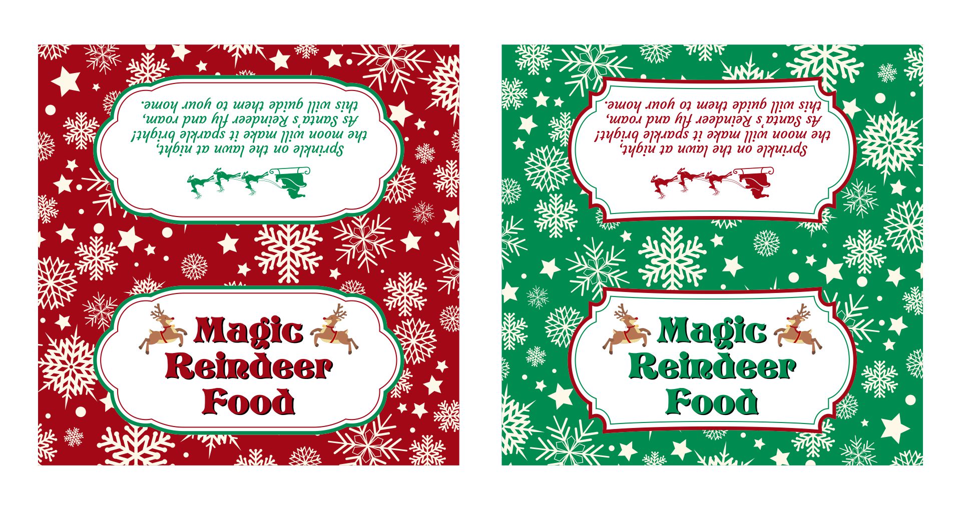 Reindeer Food Tags