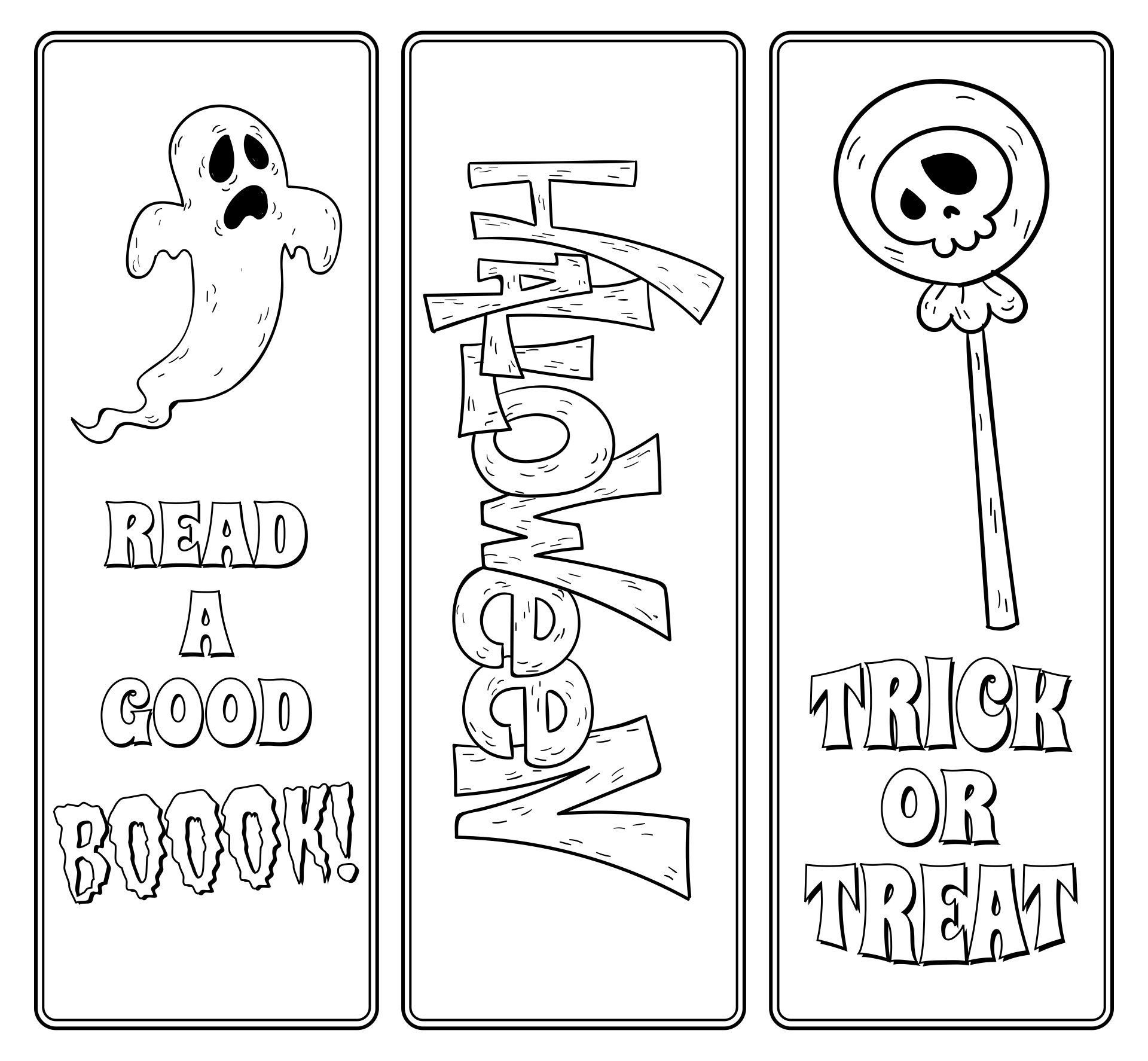 5 best printable halloween bookmark coloring pages printableecom