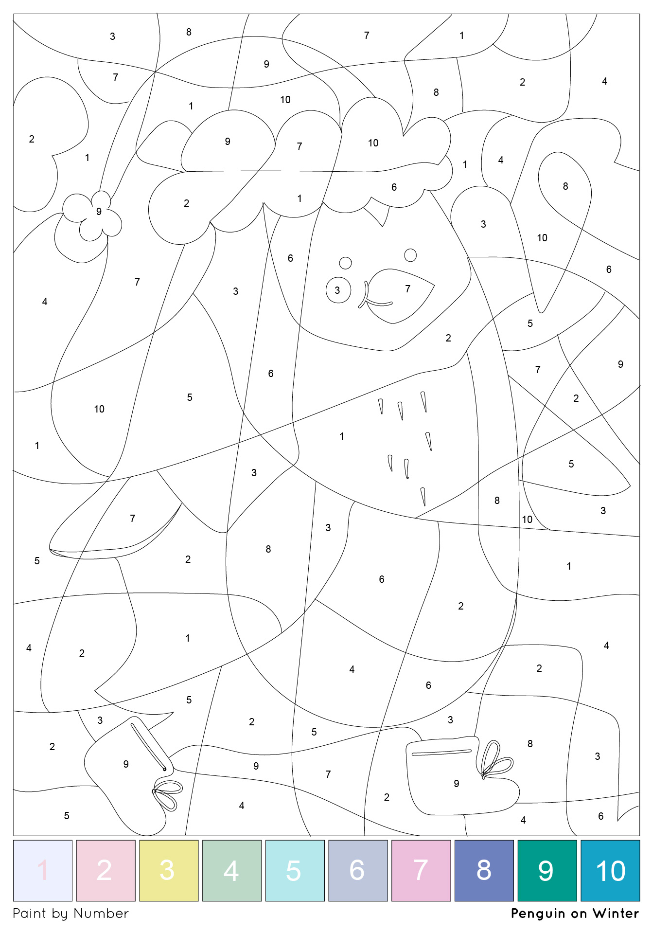 Christmas Color by Number Coloring Pages