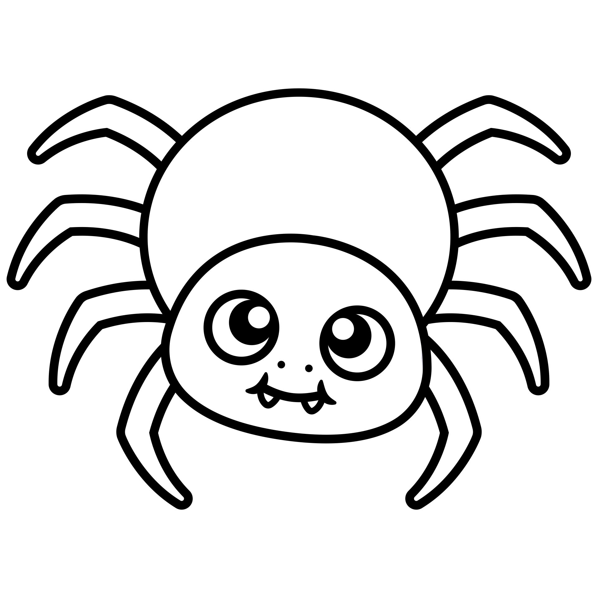Printable Halloween Spider Coloring Pages