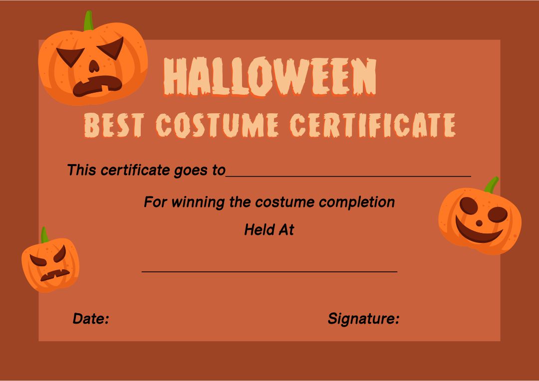  Printable Halloween Certificate Templates