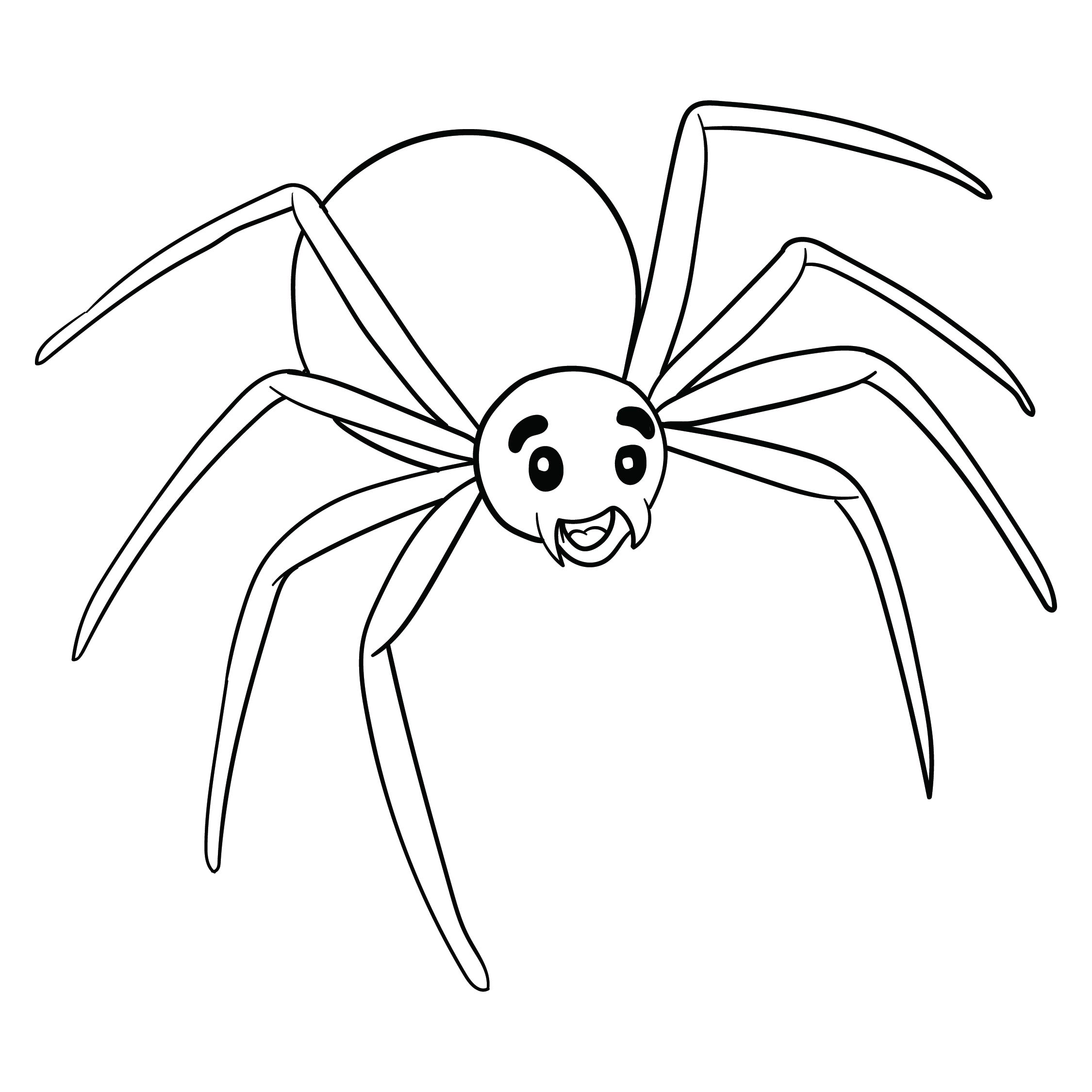 Spider Halloween Coloring Page Free Coloring Page Template Printing ...